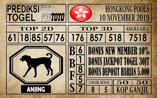Prediksi Hongkong Pools 10 November 2019