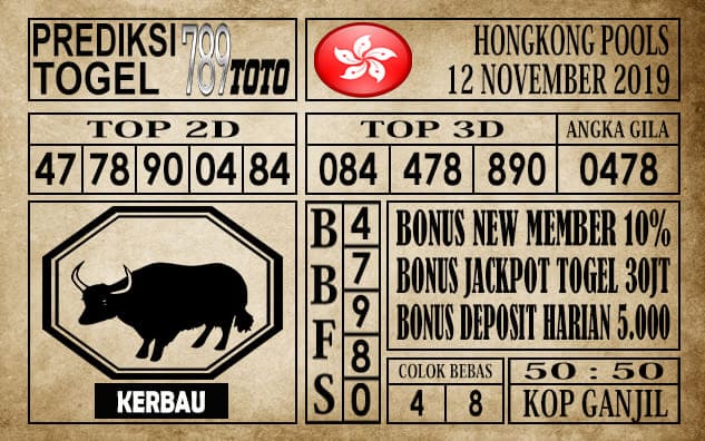 Prediksi Hongkong Pools 12 November 2019