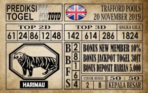 Prediksi Trafford Pools 20 November 2019