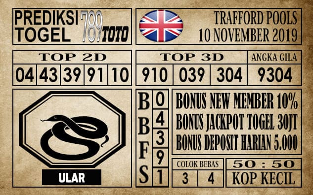Prediksi Trafford Pools 10 November 2019