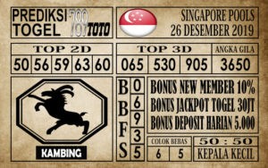SGP-26122019 Prediksi Singapore Pools Hari Ini