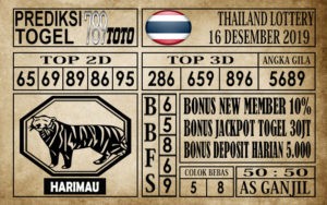 Thailand-16122019 Prediksi Thailand Lottery Hari Ini