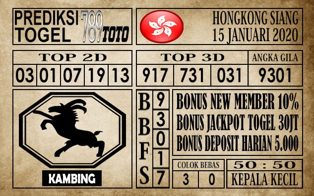 Prediksi Hongkong Siang Hari Ini