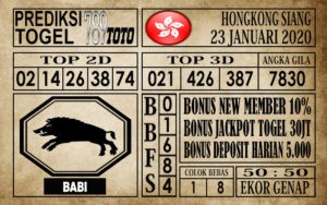 Prediksi Hongkong Siang Hari Ini