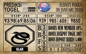 sdy30 Prediksi Sydney Pools Hari ini 30 Jan 2020