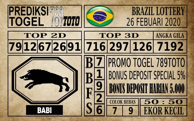 Prediksi Brazil Lottery Hari Ini 26 Feb 2020