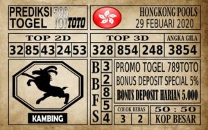HKP Prediksi Hongkong Pools Hari Ini 29 Feb 2020