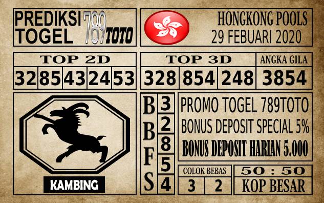 Prediksi Hongkong Pools Hari Ini 29 Feb 2020