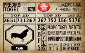 Prediksi Hongkong Siang Hari ini
