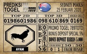 SD Prediksi Sydney Pools Hari Ini 25 Feb 2020