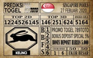 SG Prediksi Singapore Pools Hari ini 27 Feb 2020