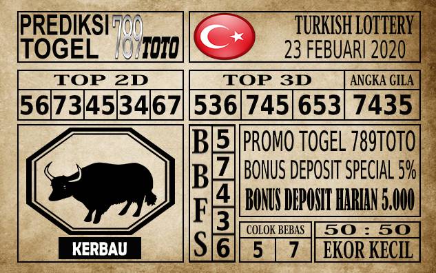 Prediksi Turkish Lottery Hari Ini 23 Feb 2020