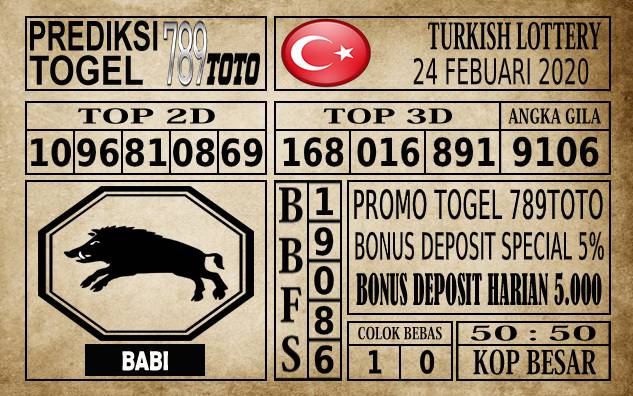 Prediksi Turkish Lottery Hari Ini 24 Feb 2020