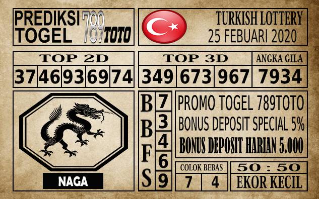 Prediksi Turkish Lottery Hari Ini 25 Feb 2020