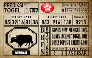 hkd19 Prediksi Hongkong Siang Hari ini 19 Feb 2020
