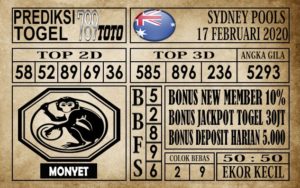 sdy17 Prediksi Sydney Pools Hari Ini