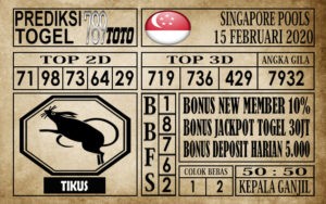 sgp15 Prediksi Singapore Pools Hari ini 15 Feb 2020