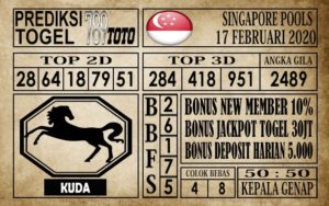 sgp17 Prediksi Singapore Pools Hari Ini