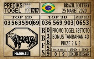 Prediksi Brazil Lottery Hari Ini 25 Mar 2020