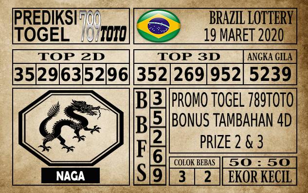 Prediksi Brazil Lottery Hari Ini 19 Mar 2020