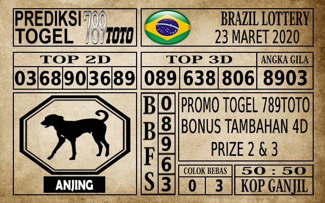 Prediksi Brazil Lottery Hari Ini 23 Mar 2020
