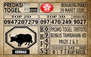 Prediksi Hongkong Pools Hari Ini 29 Mar 2020