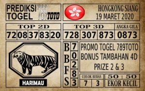 Prediksi Hongkong Siang Hari Ini 19 Mar 2020