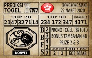 Prediksi Hongkong Siang Hari Ini 22 Mar 2020