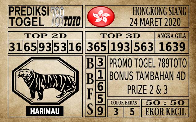 Prediksi Hongkong Siang Hari Ini 24 Mar 2020