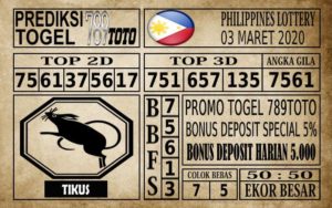 Prediksi Filipina PCSO Hari Ini 03 Mar 2020