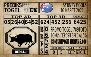 Prediksi Sydney Pools Hari Ini 16 Mar 2020