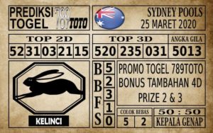 Prediksi Sydney Pools Hari Ini 25 Mar 2020