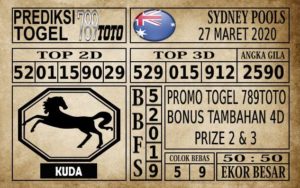 Prediksi Sydney Pools Hari Ini 27 Mar 2020