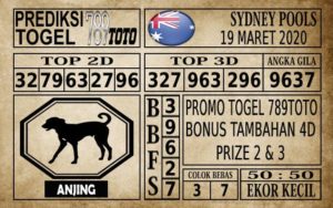 Prediksi Sydney Pools Hari ini 19 Mar 2020