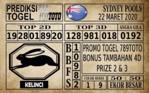 Prediksi Sydney Pools Hari Ini 22 Mar 2020