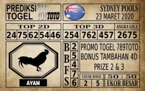 Prediksi Sydney Pools Hari Ini 23 Mar 2020