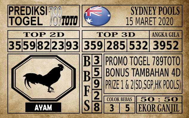 Prediksi Sydney Pools Hari Ini 15 Mar 2020