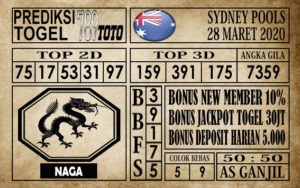 Prediksi Sydney pools 28 maret 2020