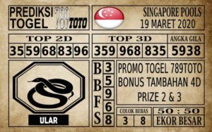 Prediksi Singapore Pools Hari ini 19 Mar 2020