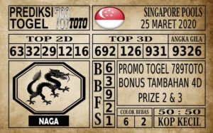 Prediksi Singapore Pools Hari ini 25 Mar 2020