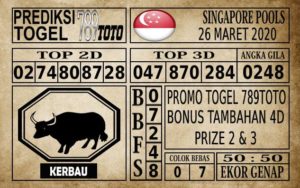 Prediksi Singapore Pools Hari ini 26 Mar 2020
