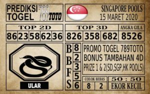 Prediksi Singapore Pools Hari ini 15 Mar 2020