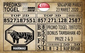 Prediksi Singapore Pools Hari ini 23 Mar 2020