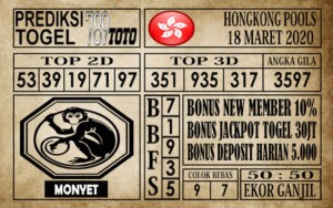 Prediksi Hongkong pools 18 Maret 2020
