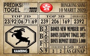 Prediksi Hongkong Siang Hari Ini