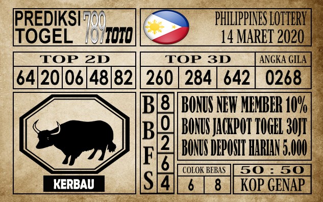 Prediksi PCSO 14 MARET 2020