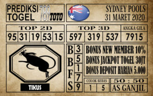 Prediksi Sydney pools 31 Maret 2020