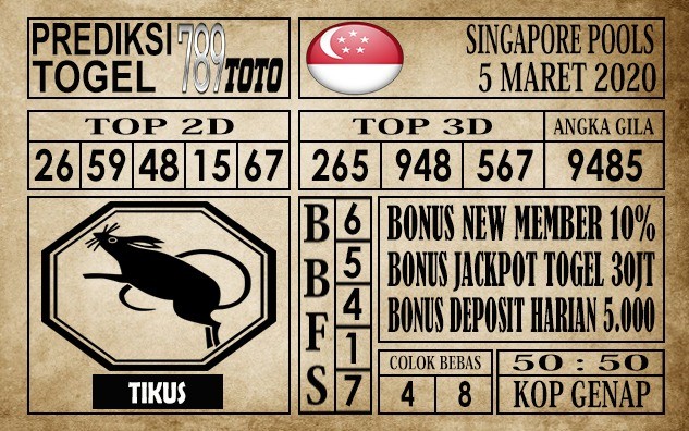 Prediksi Singapore Pools Hari Ini