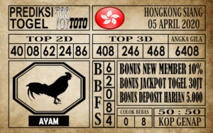 Prediksi Hongkong siang 05 April 2020