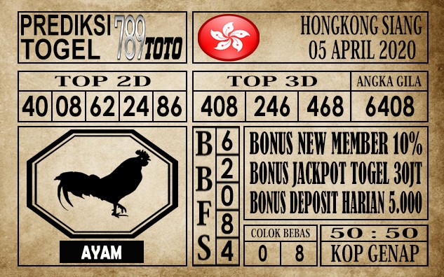 Prediksi Hongkong siang 05 April 2020